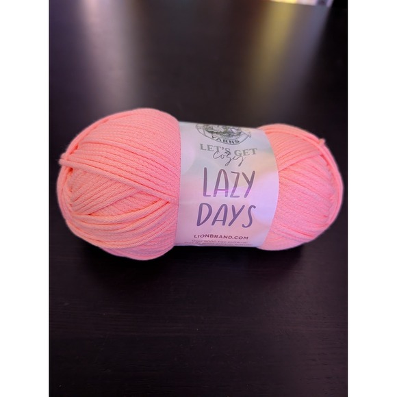 lion brand Other - Lion Brand Lets Get Cozy Lazy Days Yarn Peachy Pink 20870-2023-11 Polyester